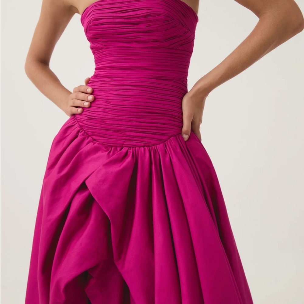 AJE violette bubble hem maxi dress
